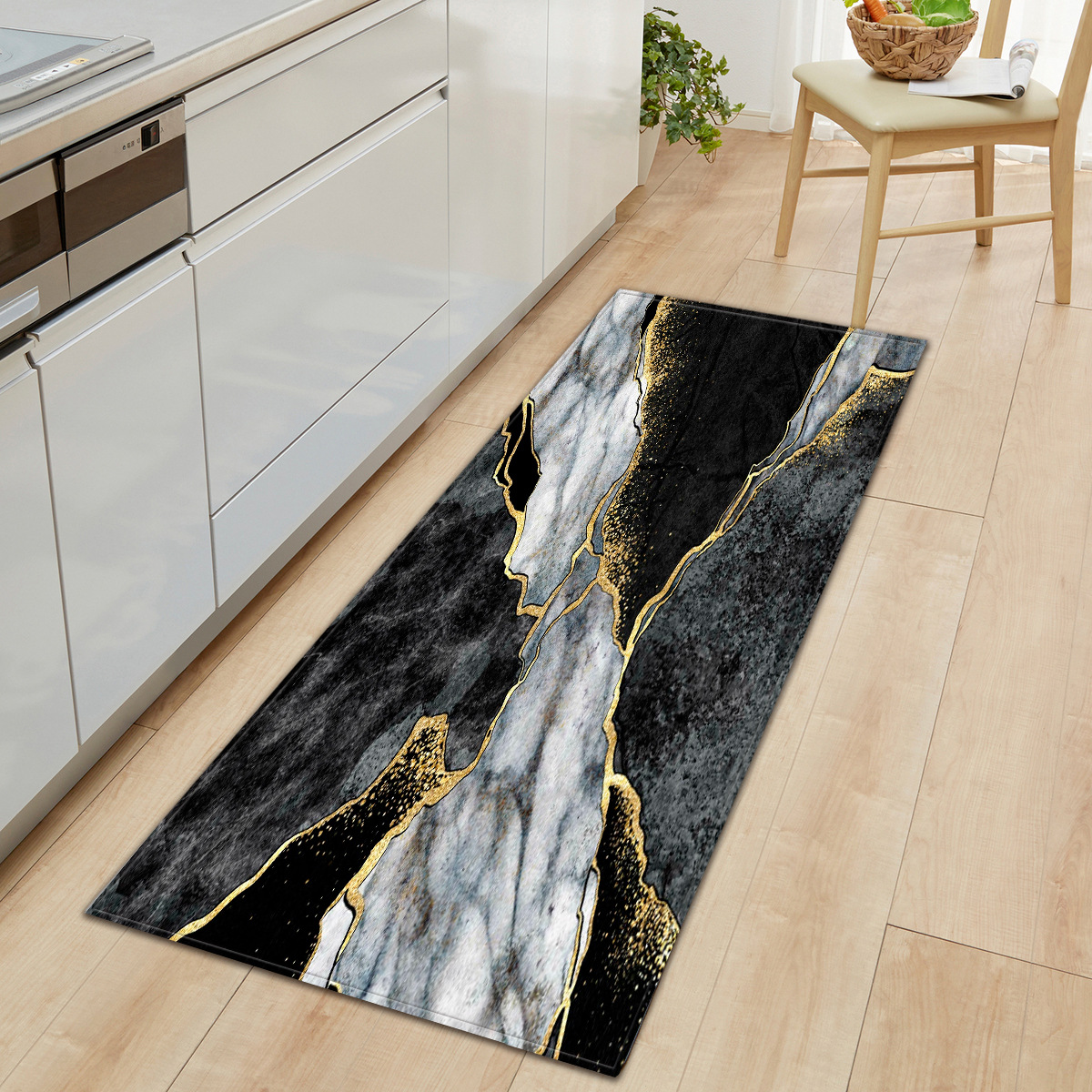 Alfombra de mármol alfombra de piso largo patrón de piedra tema estera de la puerta deseo suministro transfronterizo Amazon eBay en la entrega de existencias