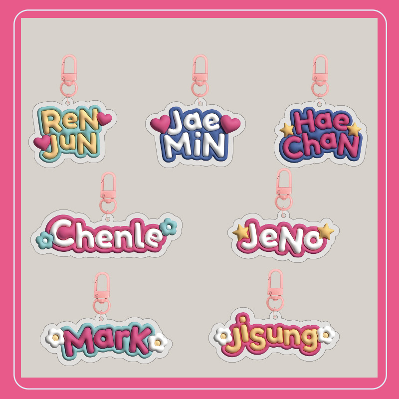25 NCT Dream Member Name Acrylic Keychain Pendant Jewelry Star Peripheral Same