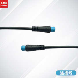 连接M8-4PIN公头防水插头线IP67防水等级工厂直销