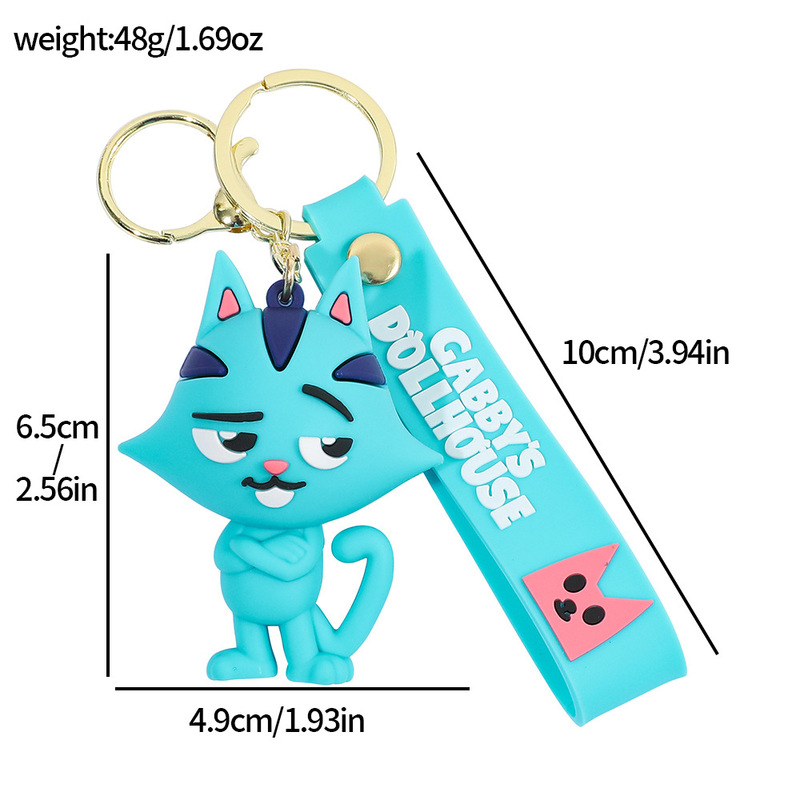 跨境新品钥匙扣Gabby's Doll house盖比娃娃屋人鱼猫跨境新品公仔|undefined