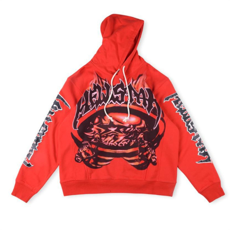 新欧潮牌Hellstar Studios Hoodie拉链洗水做旧连帽卫衣男女同款|undefined