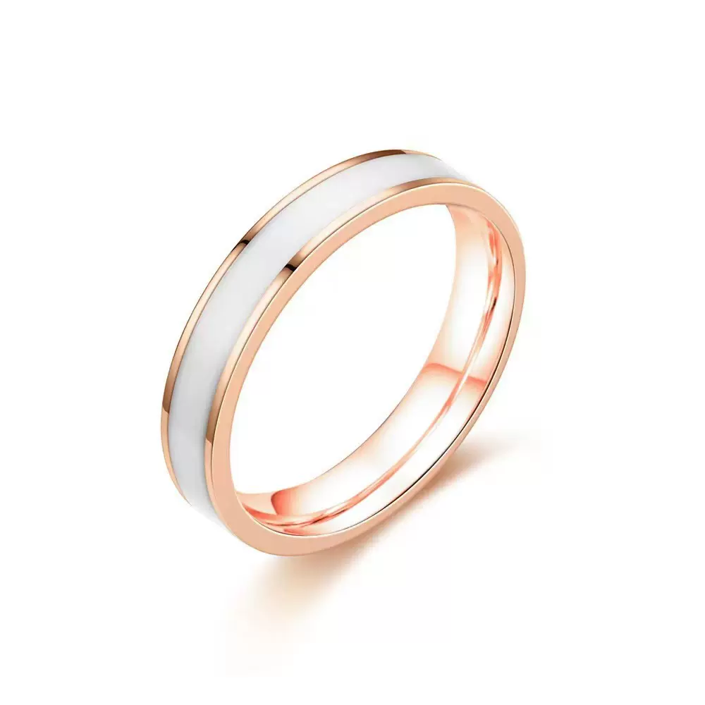 18k钛钢滴油戒指女 ins小众设计简约感情侣对戒 抖音爆款食指指环