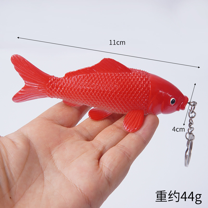 Pegamento blando de PVC simulación Koi colgante mini simulación Koi Carpa dorada modelo Koi colgante de llavero