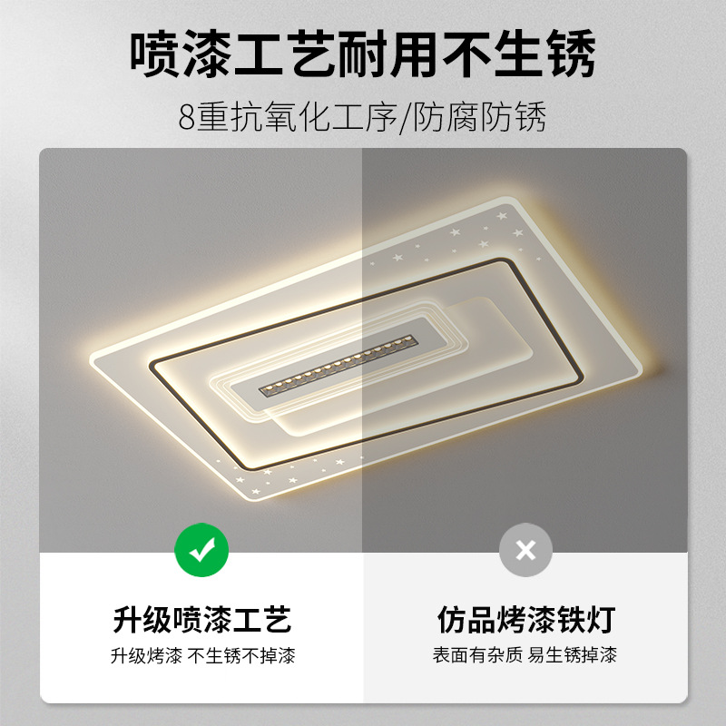 Grand View Garden lámpara de sala de estar moderna y simple lámpara de techo del dormitorio 2026 nueva moda personalidad lámpara Zhongshan 448L