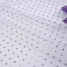 烫金网布 20D涤纶网纱底布  时装婚纱礼服女装用料  印金网纱面料