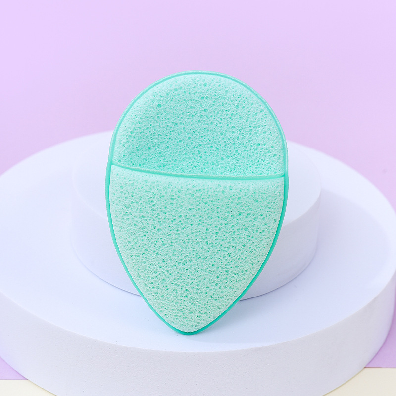 Fábrica de gota de agua personalizada guante super grande lavado facial limpieza facial esponja polvo limpieza facial