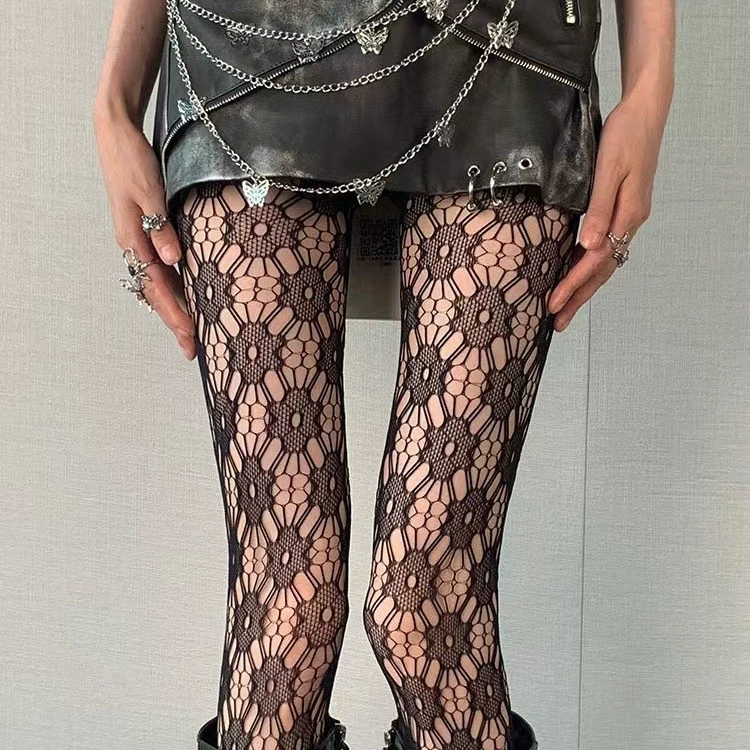 Summer Retro Tights (Women) — Lace Fishnet, One Size, Multiple Patterns
