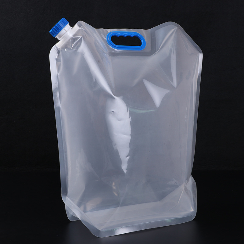Bolsas de cerveza plegables prefabricadas, bolsas transparentes con boquilla para envasado de cerveza, bolsas de cerveza para llevar, bolsas portátiles con válvula para almacenamiento de agua