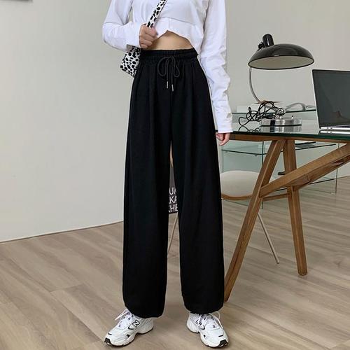 Gray sweatpants for women, spring and summer new style, this year's popular trousers, Korean style ins loose leggings, drapey high waist