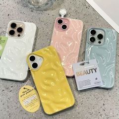 ins ウェーブプリーツシェル Apple 16promax 携帯電話ケース隕石パターン iphone15 保護カバープレミアム