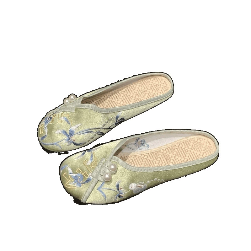 Ethnic slippers, retro cheongsam, Hanfu, ethnic style, soft sole, Chinese style