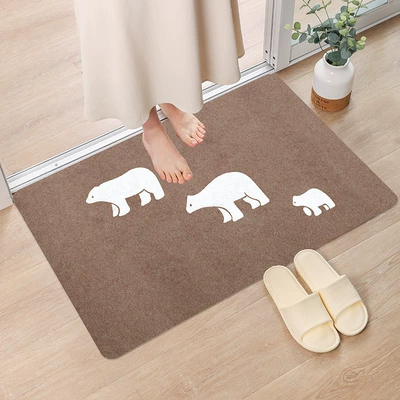 of Light Luxury Style Diatomaceous Earth, Avtomobil döşəmə paspasları - printed-coffee-three-bears-4060cm-upgraded-version-of-diatom-mud