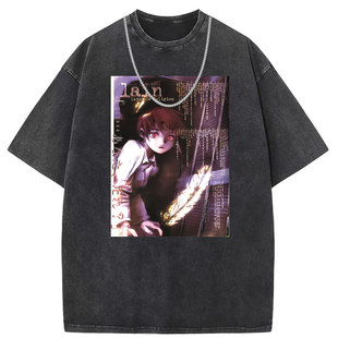 Amazon Independent Station Short-sleeved T-shirt Women's Washed Old American Street European and American Size Foreign Trade Wholesale Custom