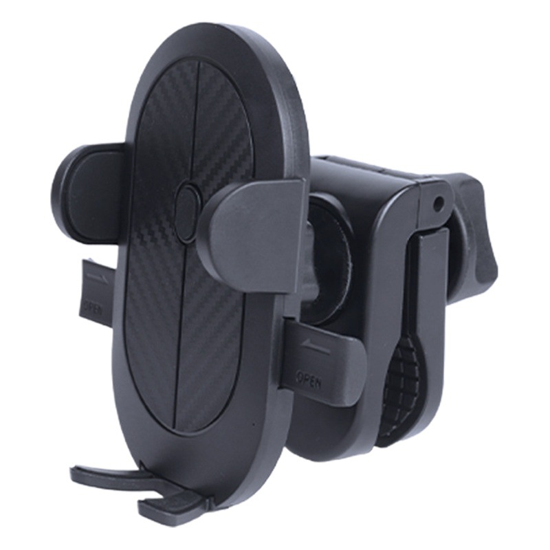 Cross-Border Stroller Mobile Phone Holder Automatic Locking Bicycle Electric Motorcycle 360-Degree Rotating Cycling Mobile Phone Holder