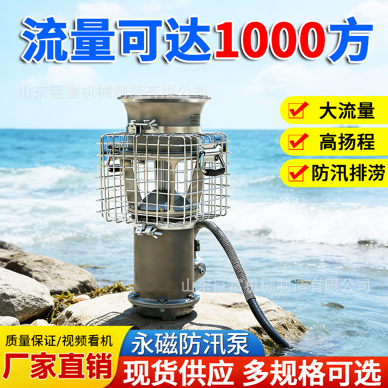 Permanent magnet variable frequency stainless steel submersible pump, high flow and high head mobile