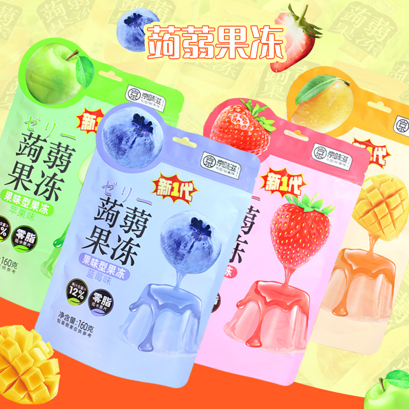 Add Fruit Zero Fat Konjac Jelly Snack Summer Snacks Zero Fat Sucking Jelly Children's Snacks Wholesale