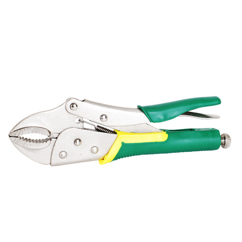 Rubber handle powerful pliers welding fixed pliers manual clamp round mouth pliers multifunctional 10-inch adjustable round mouth anti-slip