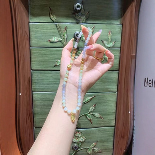 Jinyutang Xinjiang Exquisite Hetian Jade Multi-Treasure Bracelet Double Circle with Nezha Small Accessories High Cost Performance 6mm