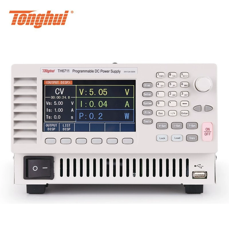 Программируемый импульсный источник питания постоянного тока Tonghui TH6713 TH6711 6712, один выход, 30 В/66 А/720 Вт