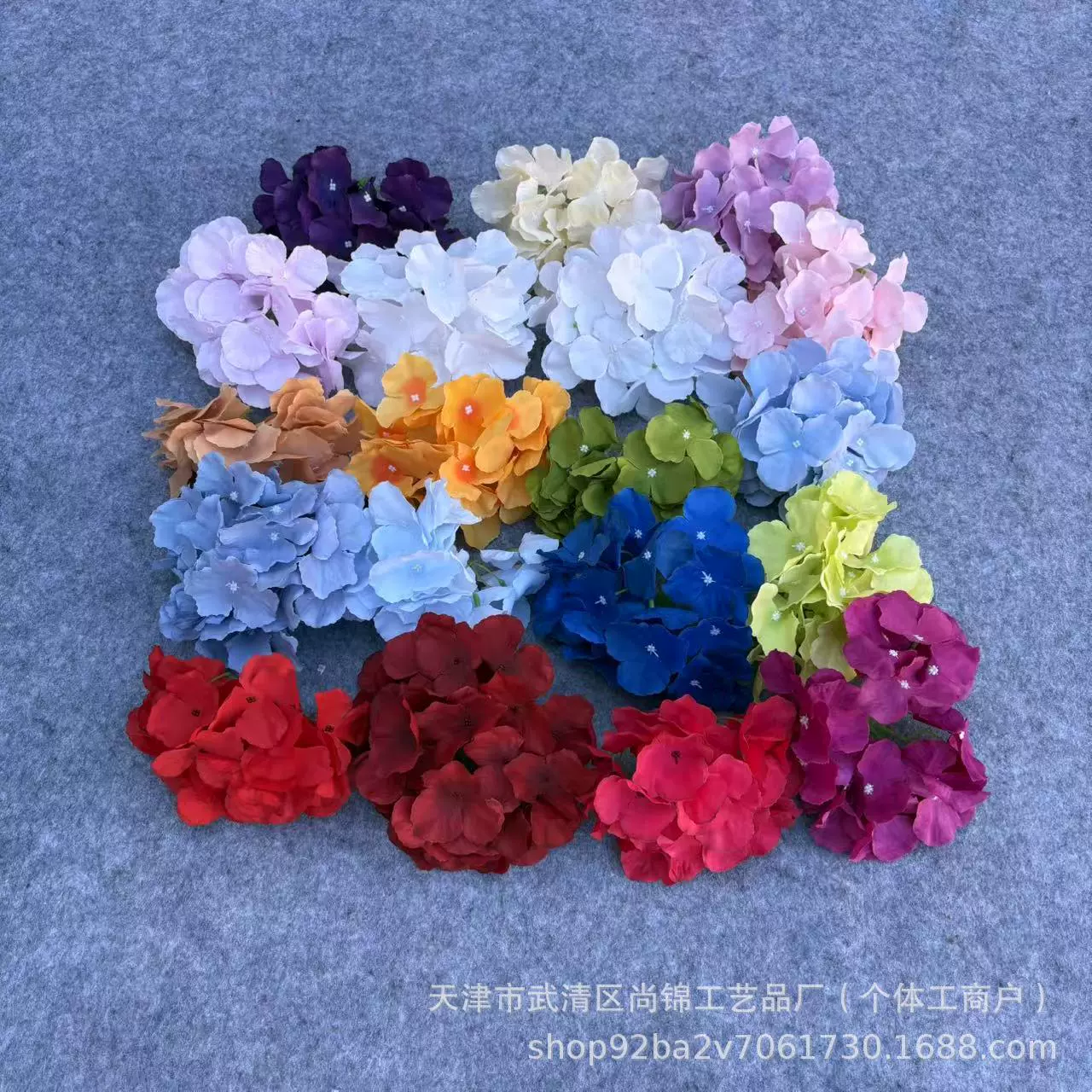 跨境单头27片绣球花仿真花婚庆装饰批发假花配件组装干花