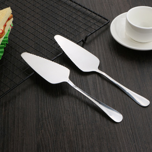 Manufacturer Wholesale Stainless Steel Cake Knife Cake Shovel Toothed Triangular Shovel Printable Logo Cake Knife Pizza Shovel