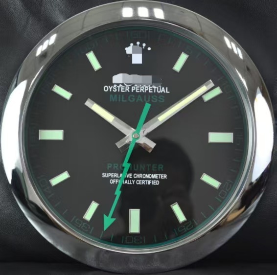 源头工厂直销 R L X 水鬼 GMT SEA 迪通拿系列14寸金属外壳挂钟|undefined