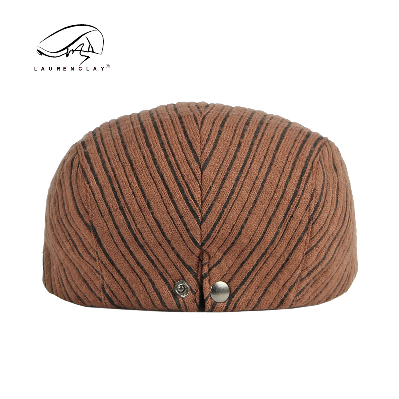 Primavera y otoño moda nuevo sombrero femenino moda británica sombrero de punto lana enarbolado tapa retro británico boina moda masculina