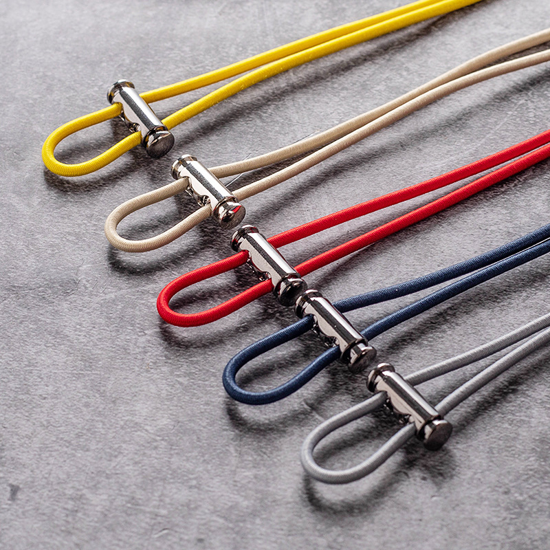 Factory wholesale cross-border metal spring buckle lazy shoelace buckle tie-free elastic men's and women's round elastic shoelaces Factory wholesale cross-border metal spring buckle lazy shoelace buckle tie-free elastic men's and women's round elastic shoelaces