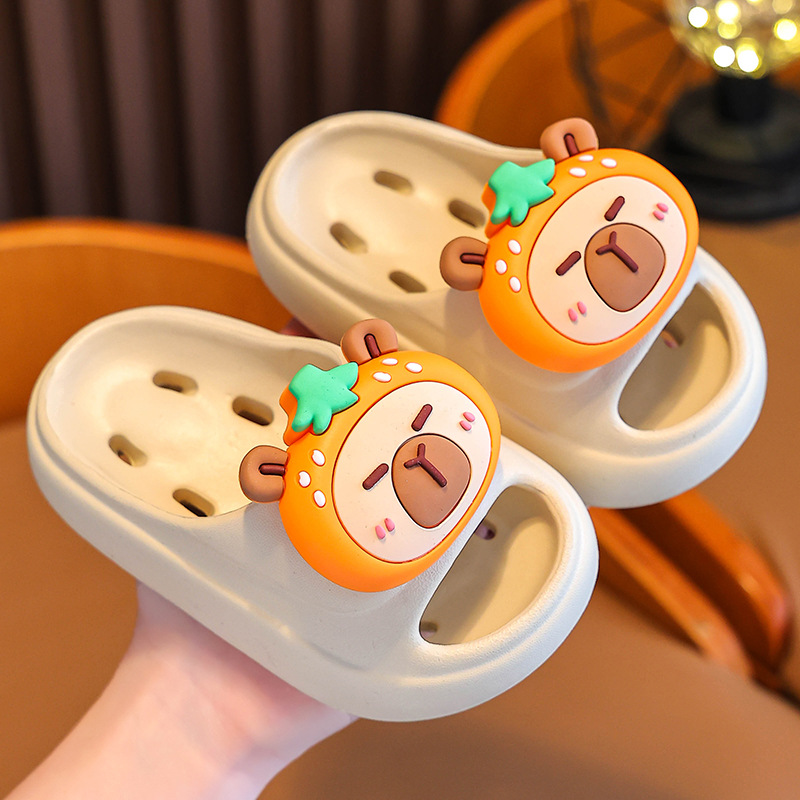 Zapatillas de verano para niños con fugas antideslizantes para pisar la sensación de mierda para niños y niñas baño para padres y niños zapatillas de playa para niños