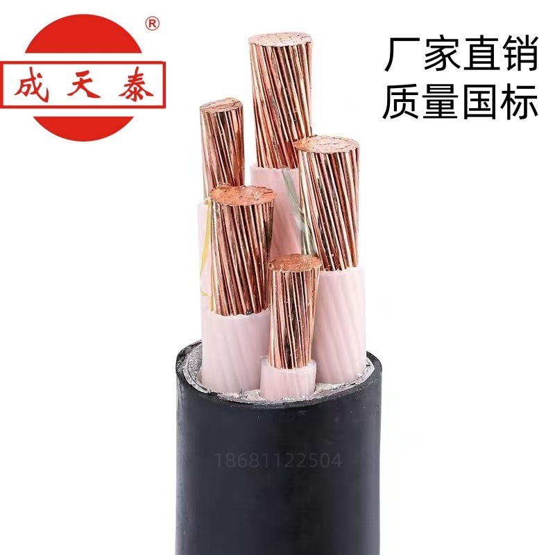 成天泰电线电缆ZC-YJV22-3*185+2*95mm2铠装电缆阻燃铜芯国标电缆