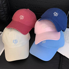 高品质~韩系蓝色棒球帽女2026早春新款百搭大头围显脸小鸭舌帽子