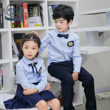 2023幼儿园园服春秋学院风小学生校服班服儿童长袖衬衣套装