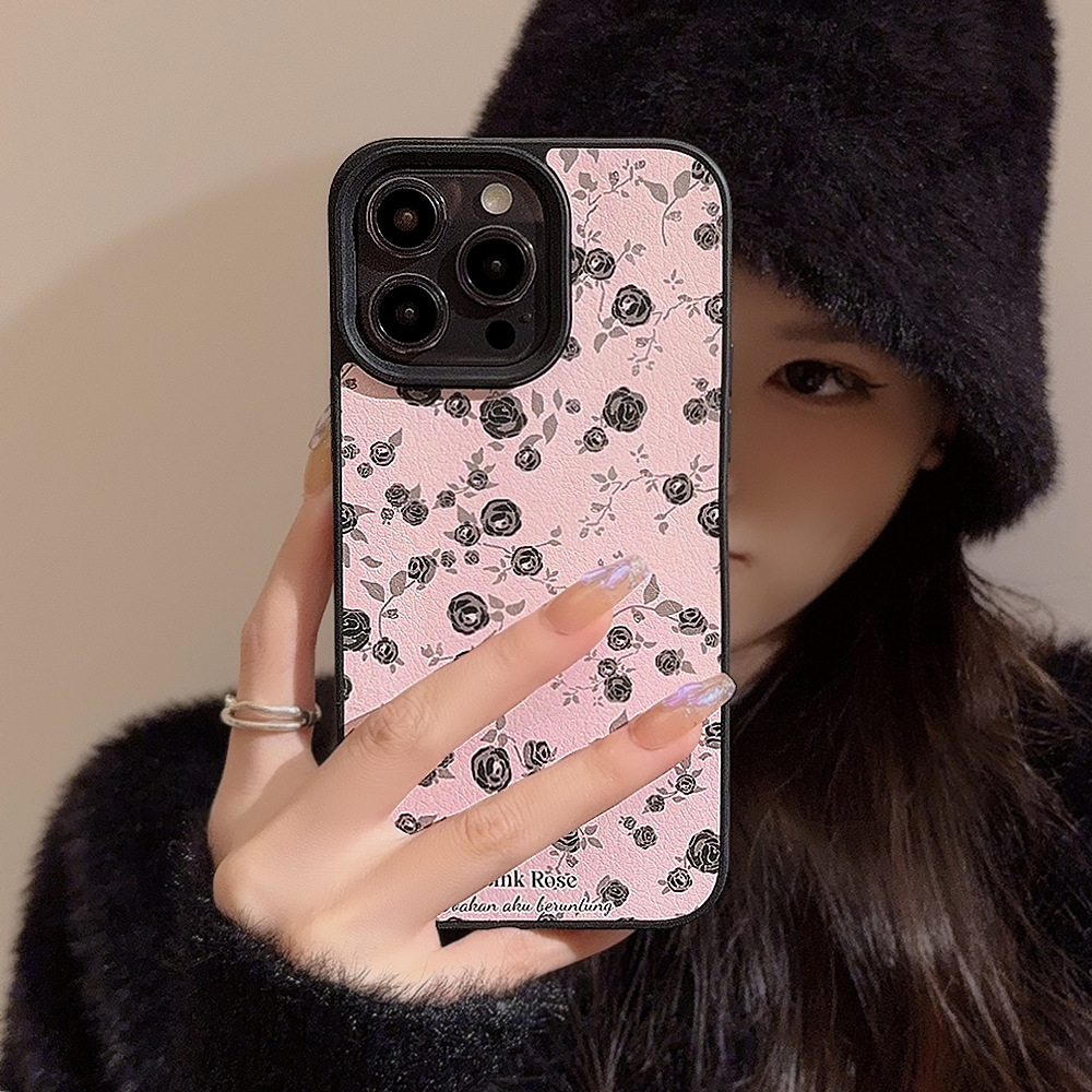 Protective Phone Case With Rose Flower Design For Iphone_voghion.com