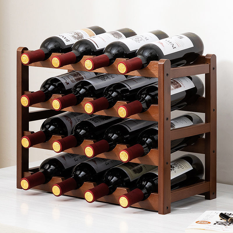 Red Wine Rack, Home Wine Rack, Display Rack, Wine Cabinet Storage Rack, Multi-Bottle Grids for Wine, Simple Desktop