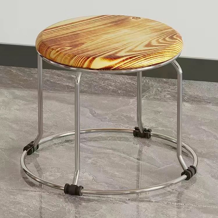 Low stool 32 height thick solid steel bar firewood