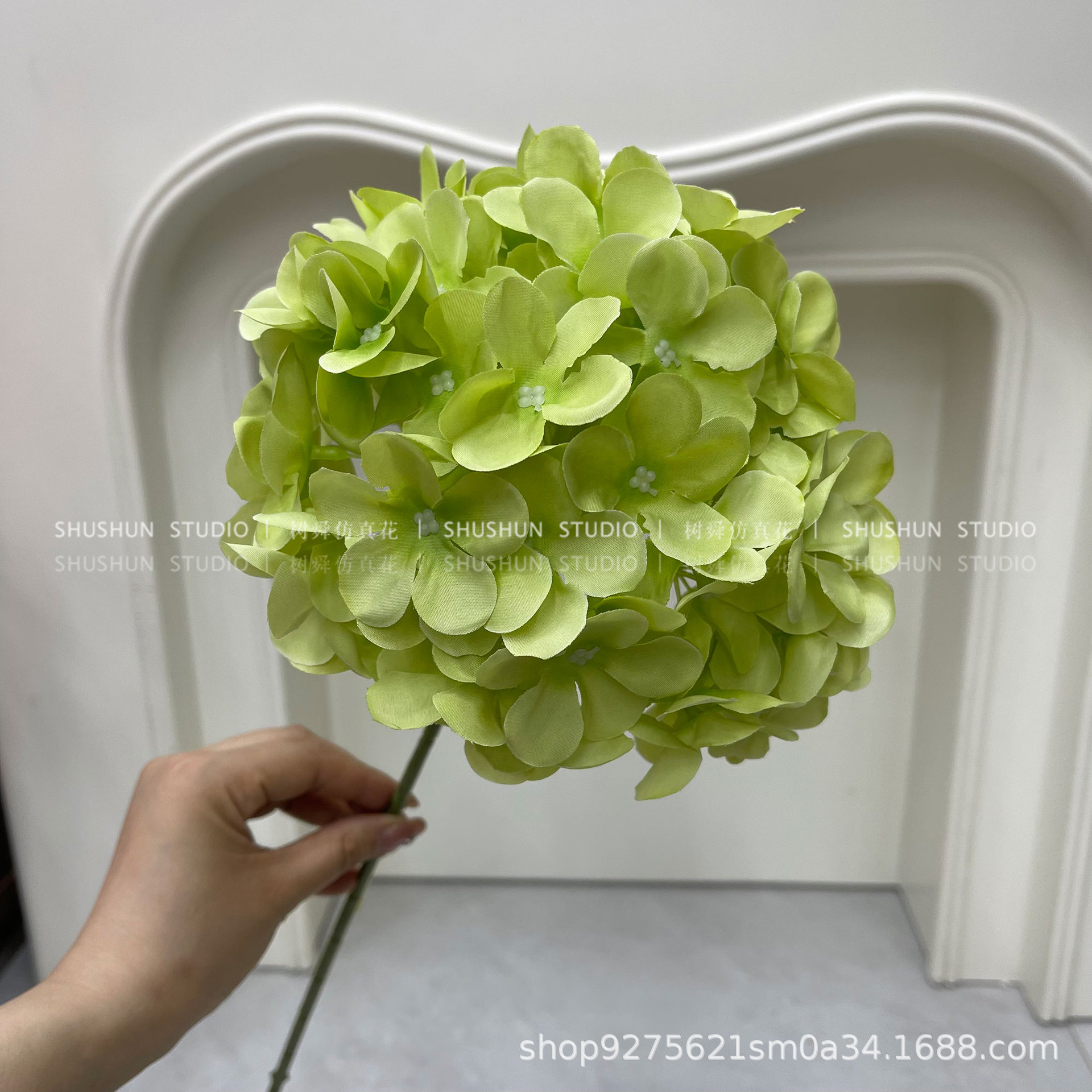 90 piezas de hortensia-verde claro