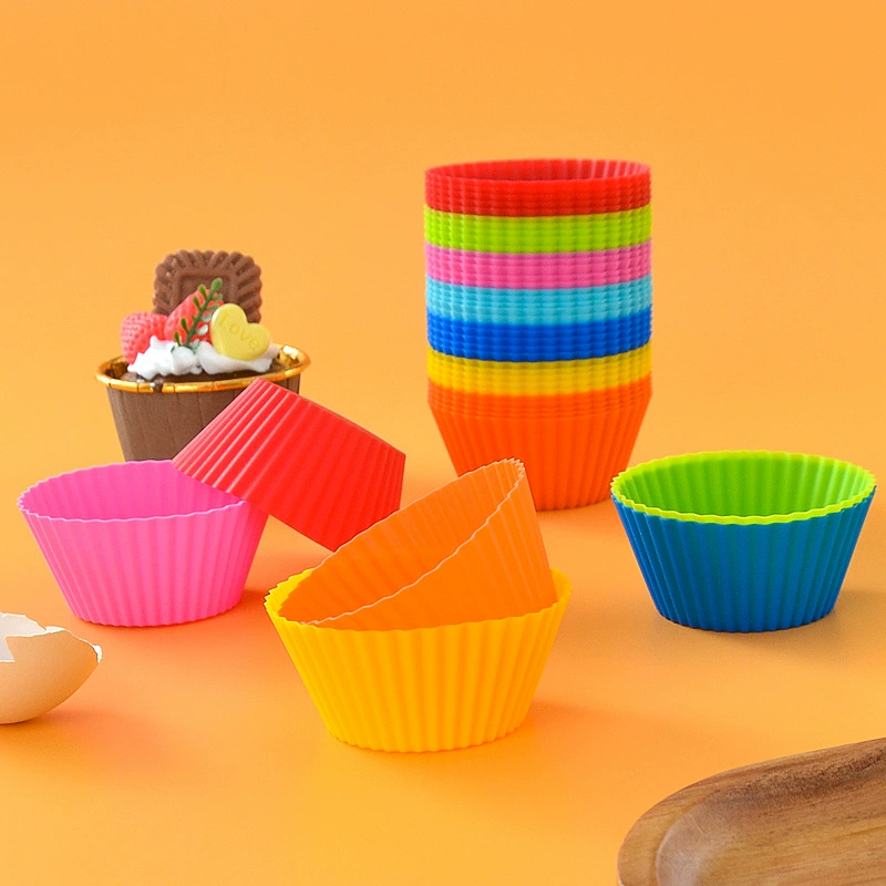 Круглые силиконовые чашки марфина 7 см пироги чашки маленький пудинг кексы яйца рисовый пирог Десертная форма для выпечки