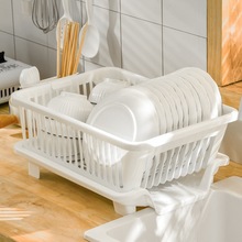 碗架家用厨房台面置物架放碗筷沥水盘碗碟沥水架篮双层收纳架碗柜