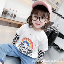 工厂直销1-5元童装清仓2023新款春秋天儿童t恤长袖打底衫地摊热卖