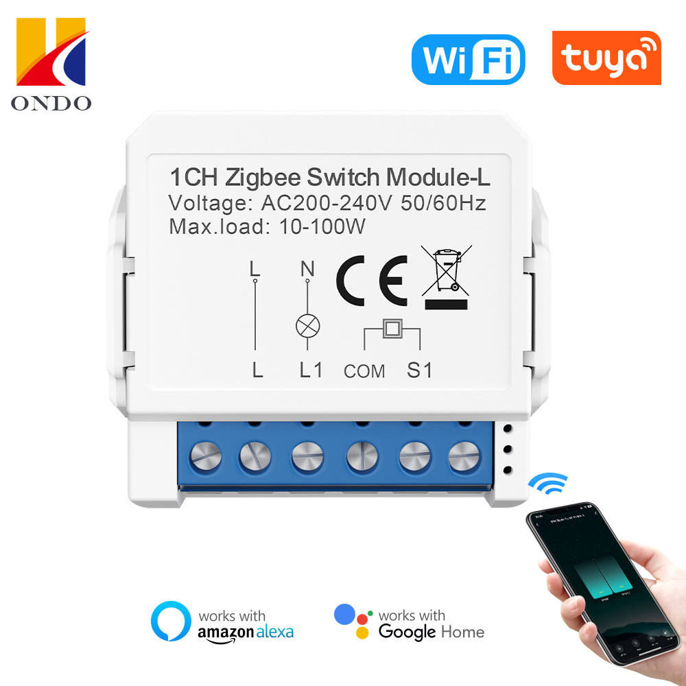 ZigBee 3.0 Single-Pole 1/2/3-Way Dimmer Switch Mini Circuit Breaker Switch Module