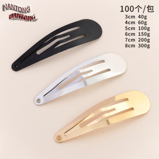 6/7/9cm Water Drop Clip Bb Clip Golden Swimming Black Bow Hair Clip Handmade Hair Accessories DIY Hair Clip Material Accessories