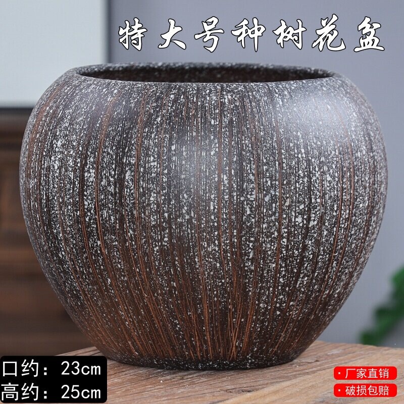 Extra-Large Ceramic Flower Pot for Planting Trees, Indoor Coarse Pottery for Osmanthus, Monstera, Bougainvillea, Orchids, Breathable for Succulent Plants Extra-Large Ceramic Flower Pot for Planting Trees, Indoor Coarse Pottery for Osmanthus, Monstera, Bougainvillea, Orchids, Breathable for Succulent Plants