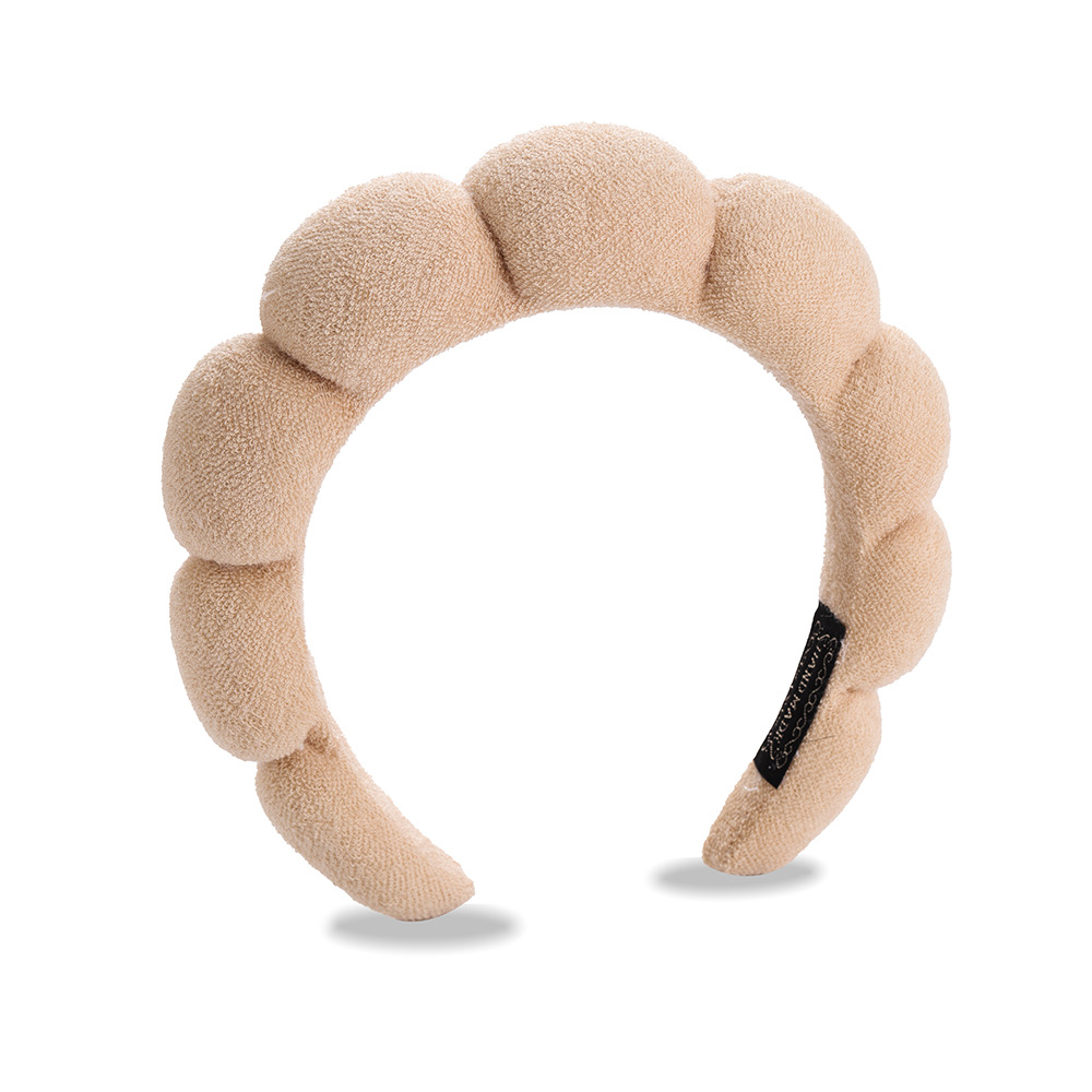 라이트카키 헤어밴드(테리벨벳)