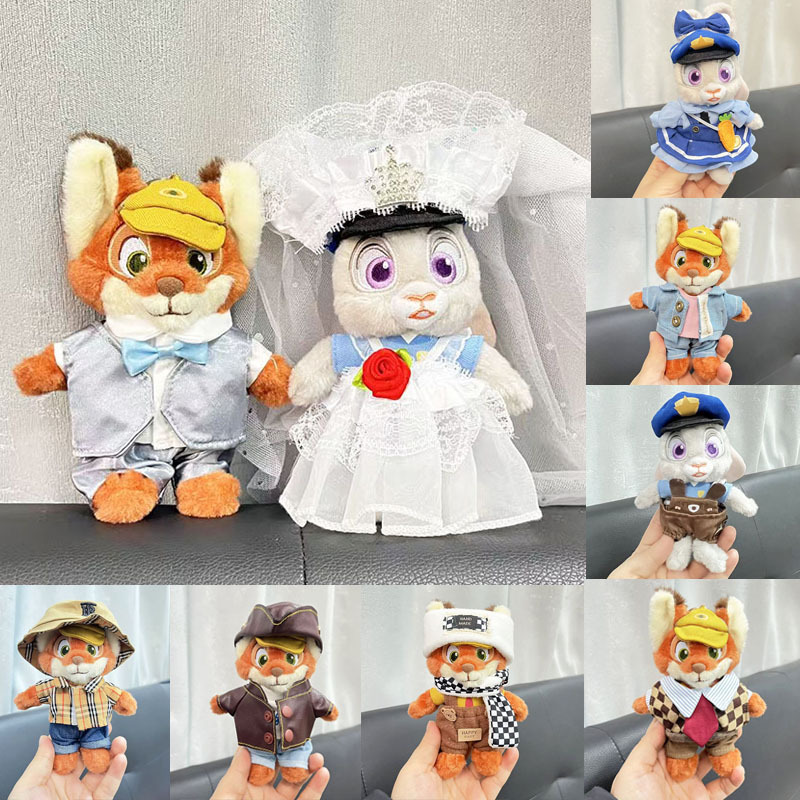 Only Selling Clothes】Nick the Little Fox Pendant Doll Clothes Overalls Judy Keychain Skirt Trendy Cool Outfit Set