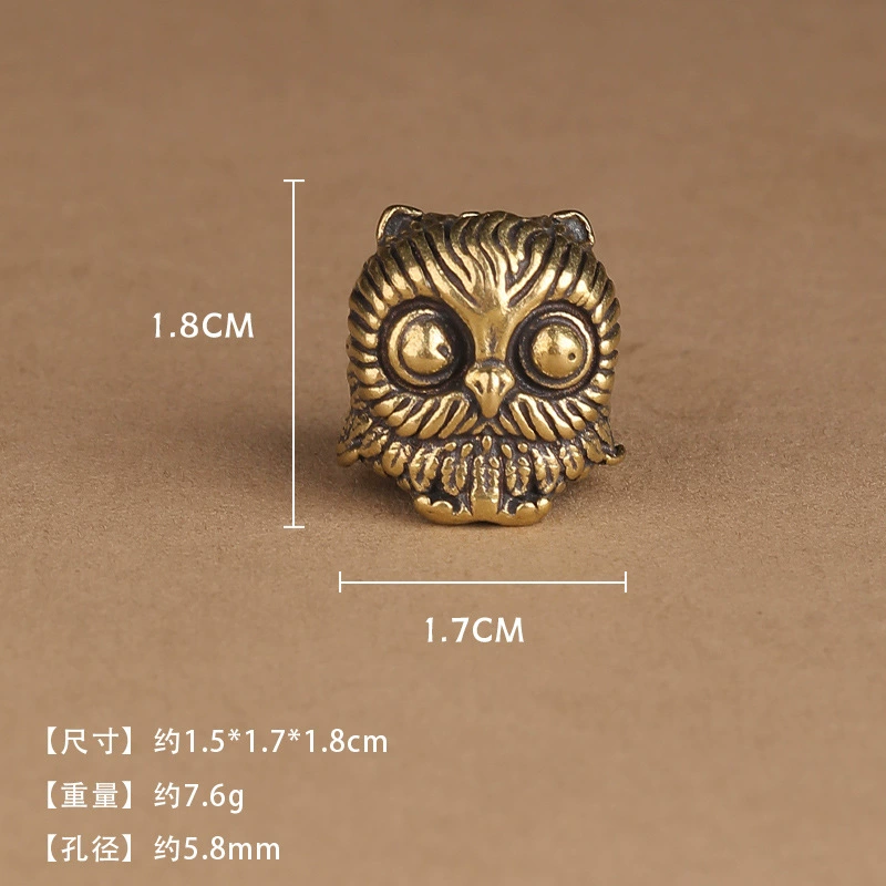 Brass creative travel backpack, pendant, flashlight, wholesale, owl