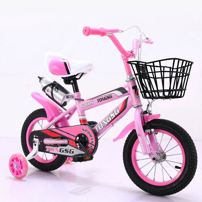 Botella de agua deportiva, bicicleta para niños, bicicleta para estudiantes de primaria con ruedas auxiliares, bicicleta para niños y niñas, bicicleta para niños de 3 a 6 años