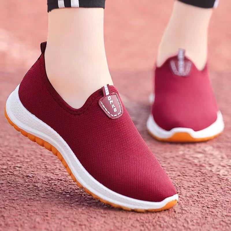 2021 Spring and Autumn Slip-On Fashion Sports Shoes Women's Low-Top Single Shoes Flat Running Shoes for Middle-Aged and Elderly Lightweight and Plaid 2021 Spring and Autumn Slip-On Fashion Sports Shoes Women's Low-Top Single Shoes Flat Running Shoes for Middle-Aged and Elderly Lightweight and Plaid