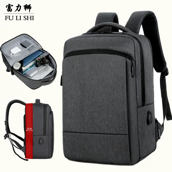 Cross-border large-capacity expandable backpack for commuting, manufacturer wholesale, travel laptop backpack with logo printing