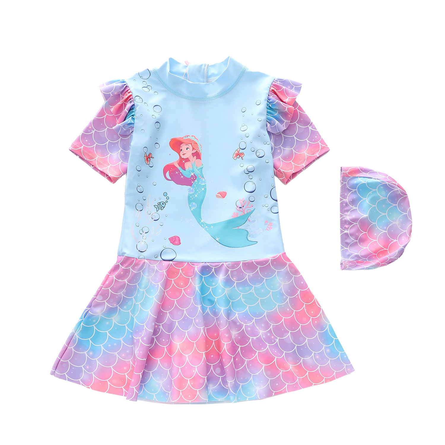 Traje de Baño Entero para Niña de Poliéster para Natación image 8