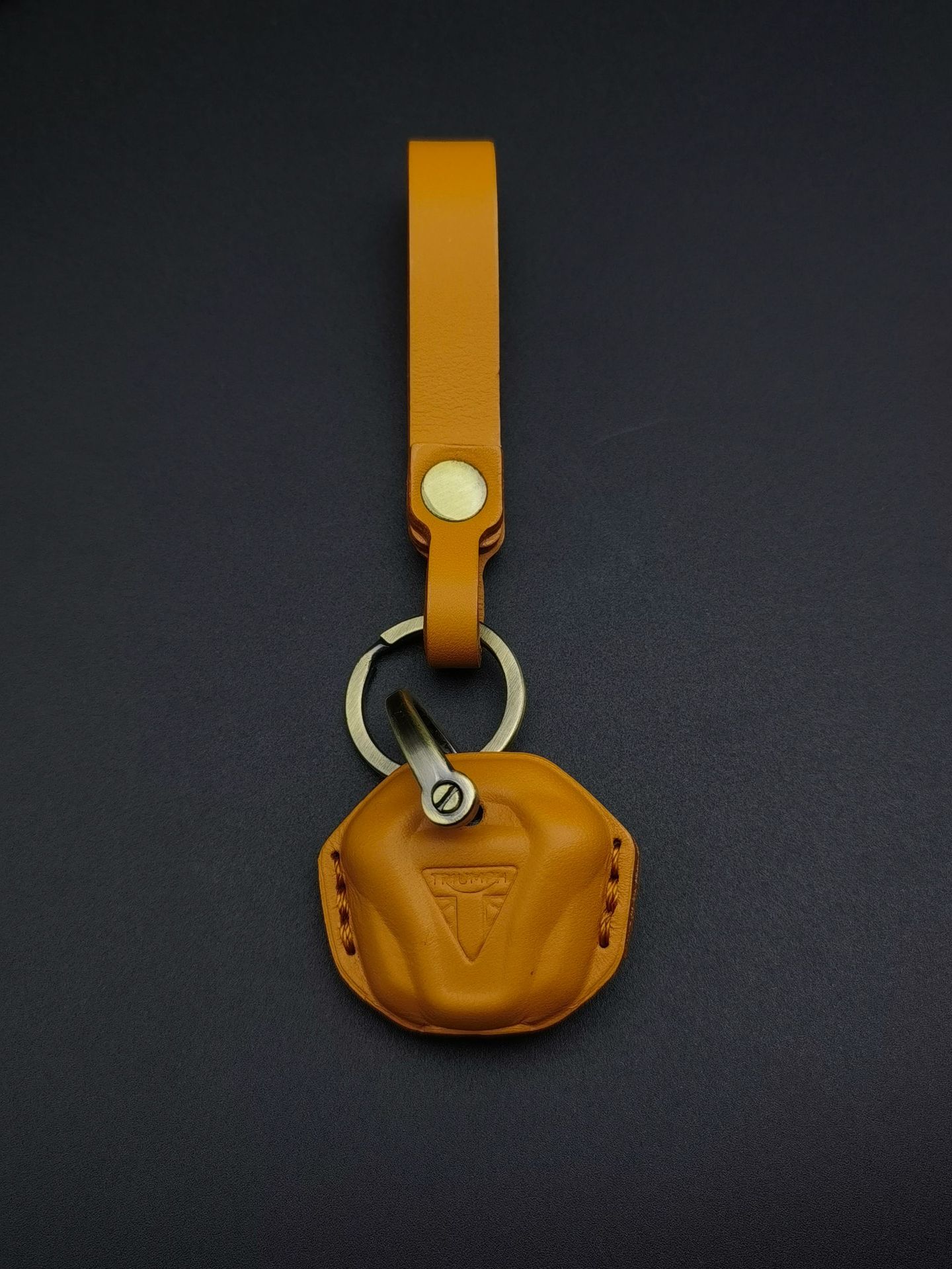 Genuine Leather Key, Kaixuan Static Rod/Key Bag - gold